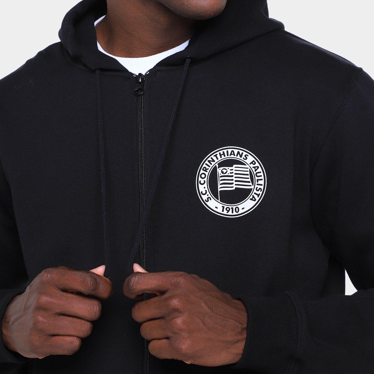 Moletom Corinthians C/Zíper Masculino - 3