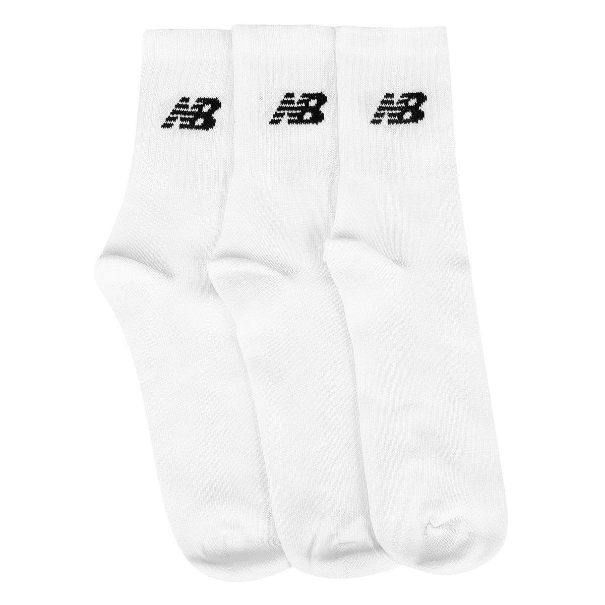 Kit Meia New Balance Logo Cano Alto C/ 3 Pares - 3