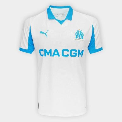 Camisa Olympique de Marseille Home 25/26 s/n Torcedor Puma Masculina