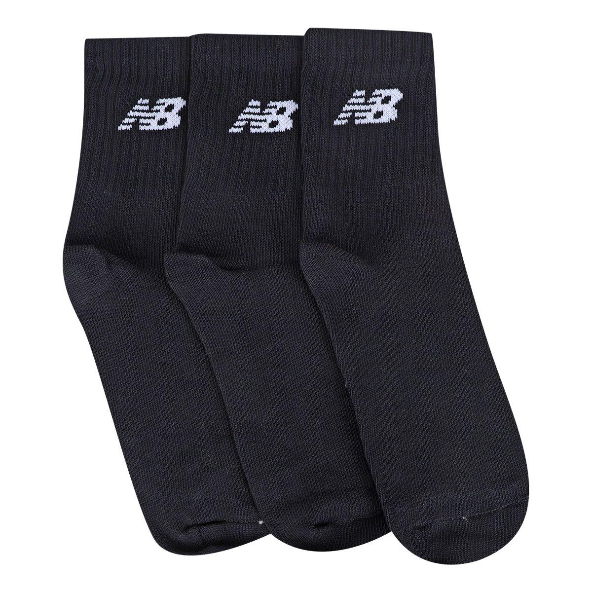 Kit Meia New Balance Cano Alto Logo C/3 Pares - 3