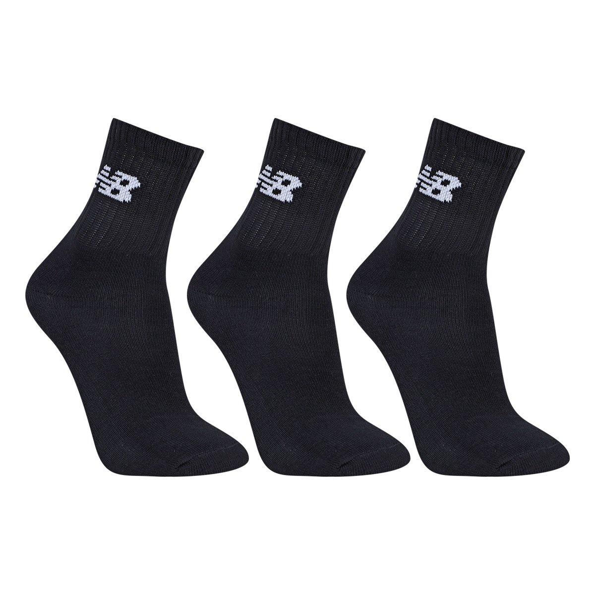 Kit Meia New Balance Cano Alto Logo C/3 Pares - 1
