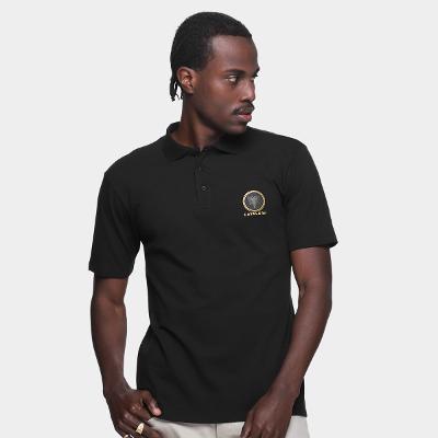 Camisa Polo Cavalera Brasão Foil Masculina