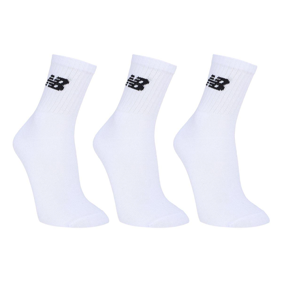 Kit Meia New Balance Cano Alto Logo  C/3 Pares - 1