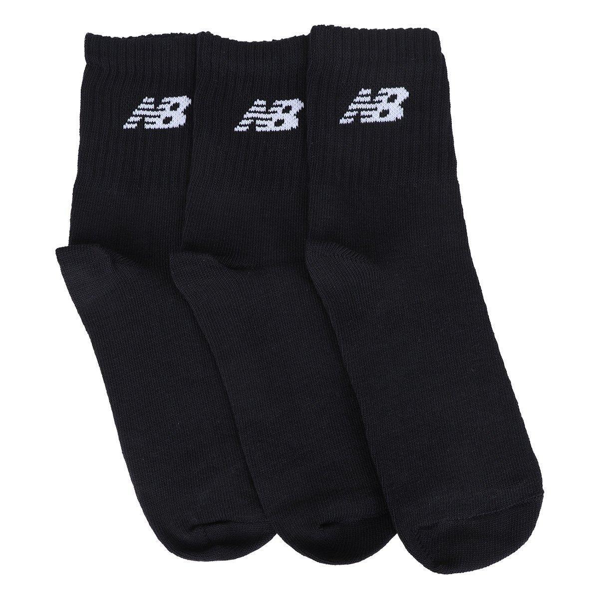 Kit Meia New Balance Cano Alto Logo C/3 Pares - 3