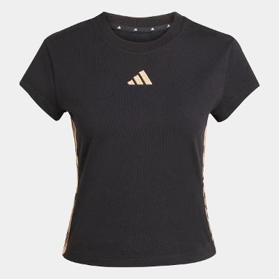 Camiseta Adidas Stripes Animal Print Feminina