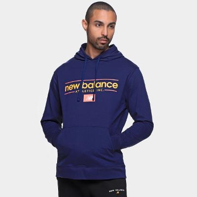 Moletom New Balance Linear Athletics Com Capuz Masculino