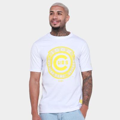 Camiseta New Era All Core Mlb Chicub Whi Masculina