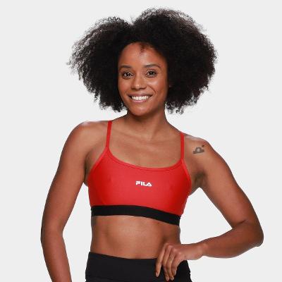 Top Fila Alça Train Elastic V Feminino