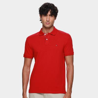 Camisa Polo Tommy Hilfiger Pique Placket Interest Masculina