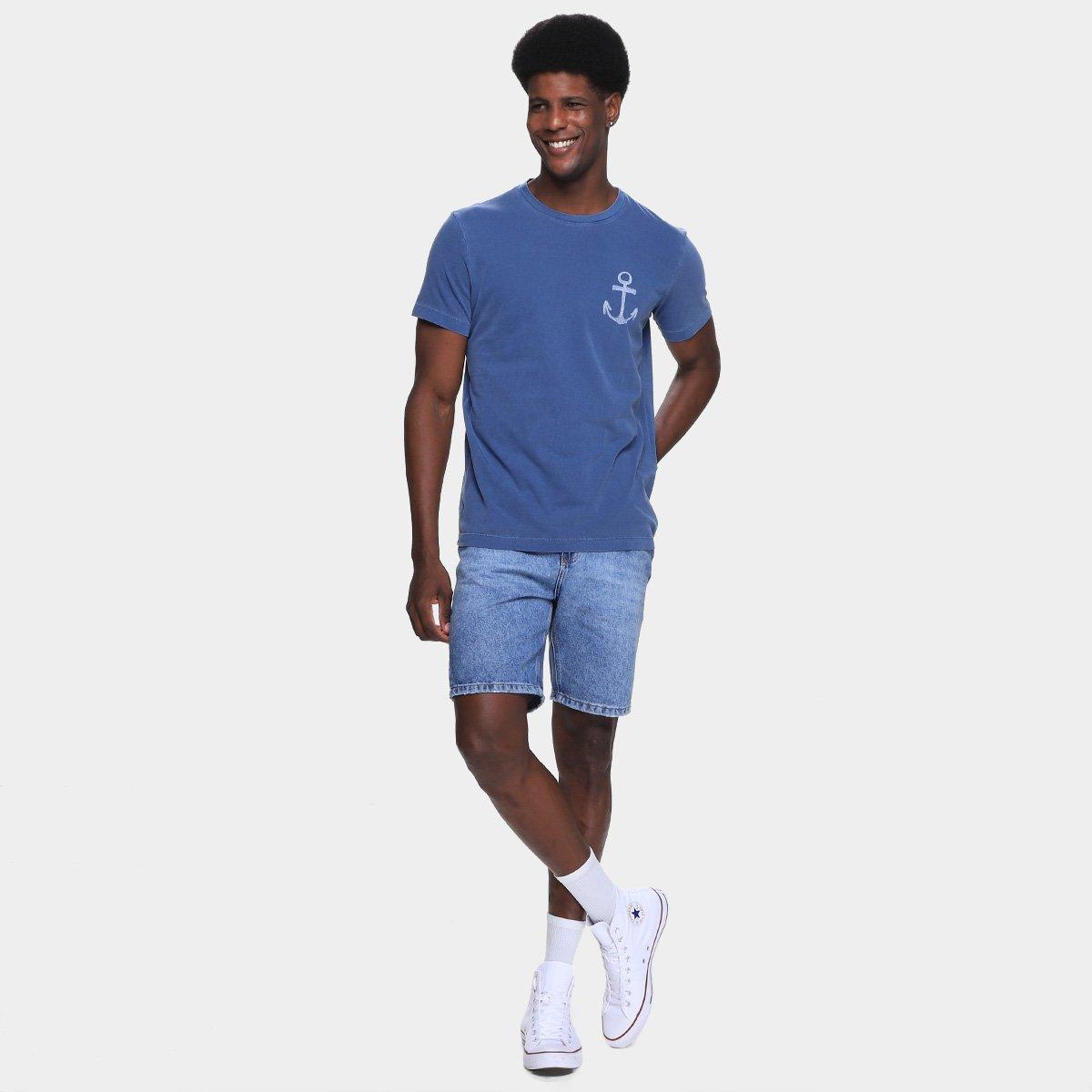 Camiseta Slim Osklen Stone Âncora Masculina - 4