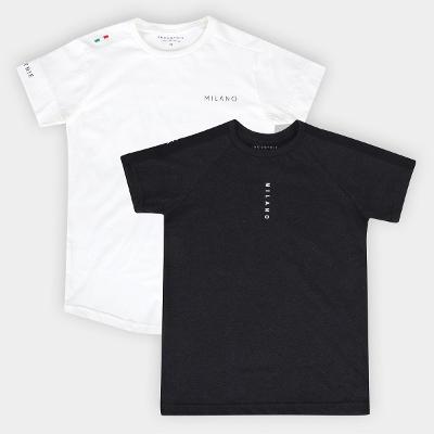 Kit Camiseta Infantil Industrie Milano Menino 2 Peças