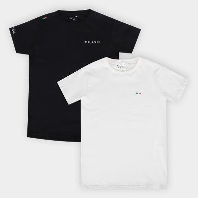 Kit Camiseta Infantil Industrie Milano Menino 2 Peças
