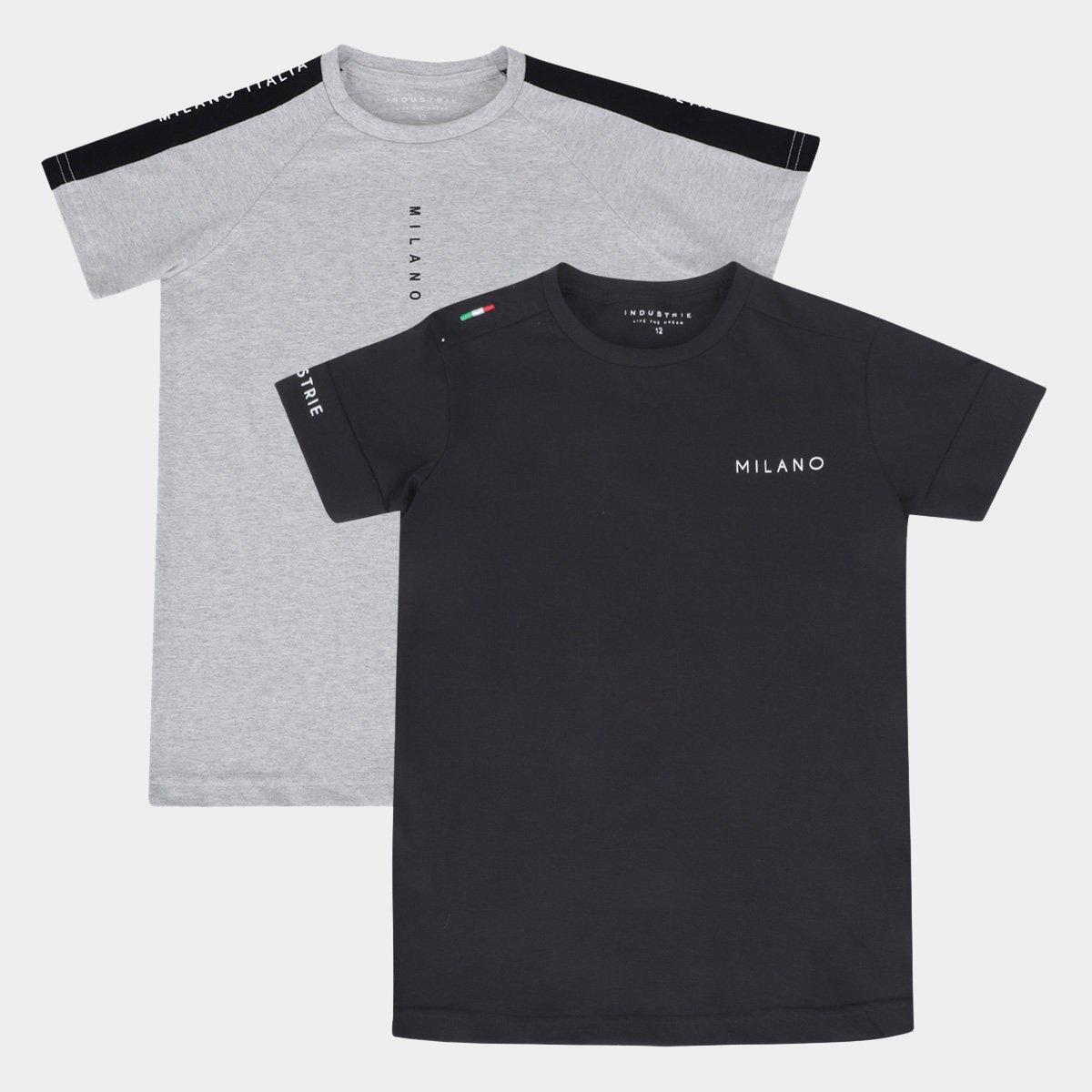Kit Camiseta Infantil Industrie Milano Menino 2 Peças - 1