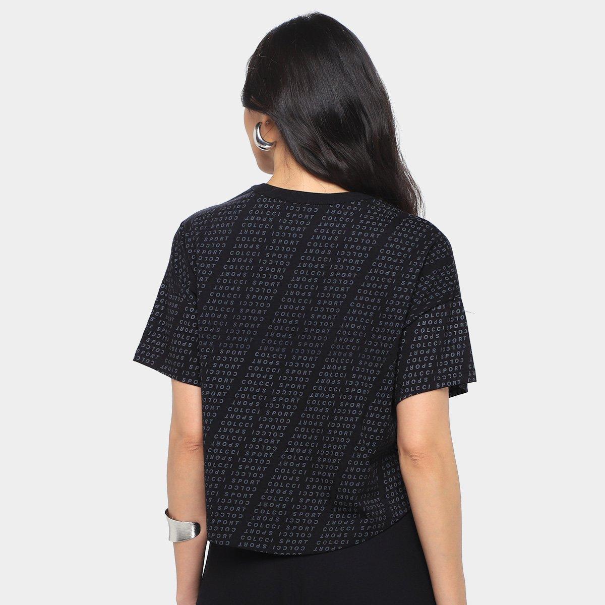 Camiseta Colcci Sport Cropped Monograma Feminina - 2