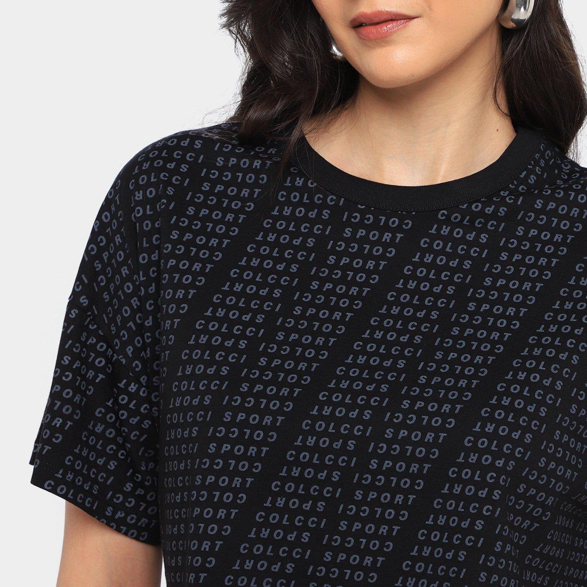 Camiseta Colcci Sport Cropped Monograma Feminina - 3