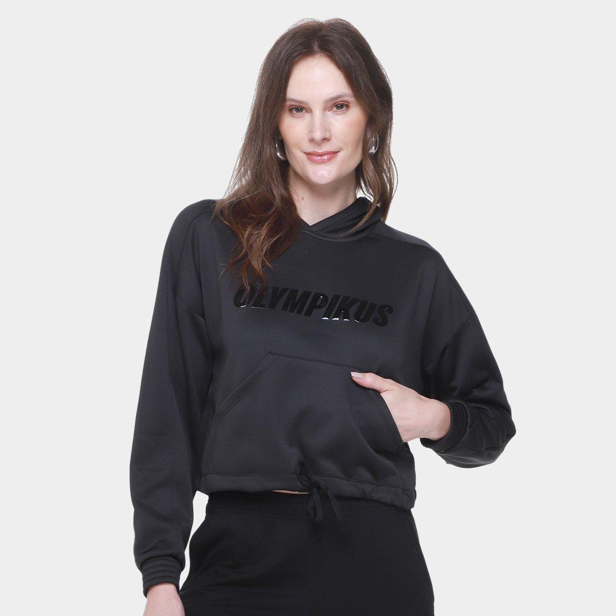 Moletom Olympikus  Cropped Capuz Feminino - 1