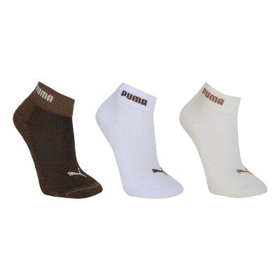 Kit Meia Puma Cano Baixo Esportiva 3 Pares Feminina