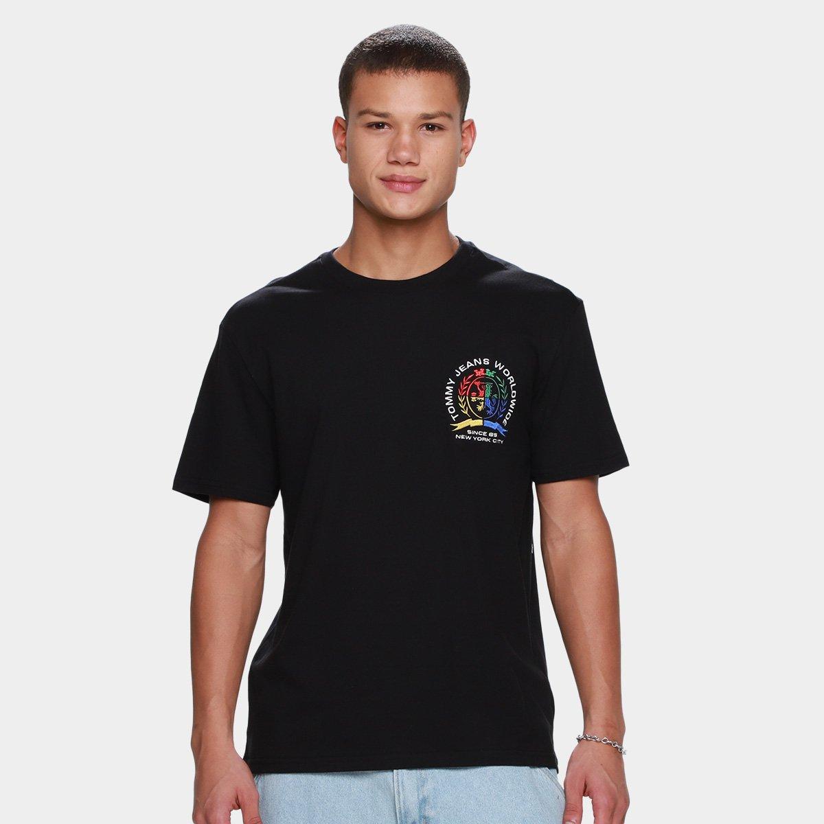 Camiseta Tommy Jeans Crest Teex Masculina - 1