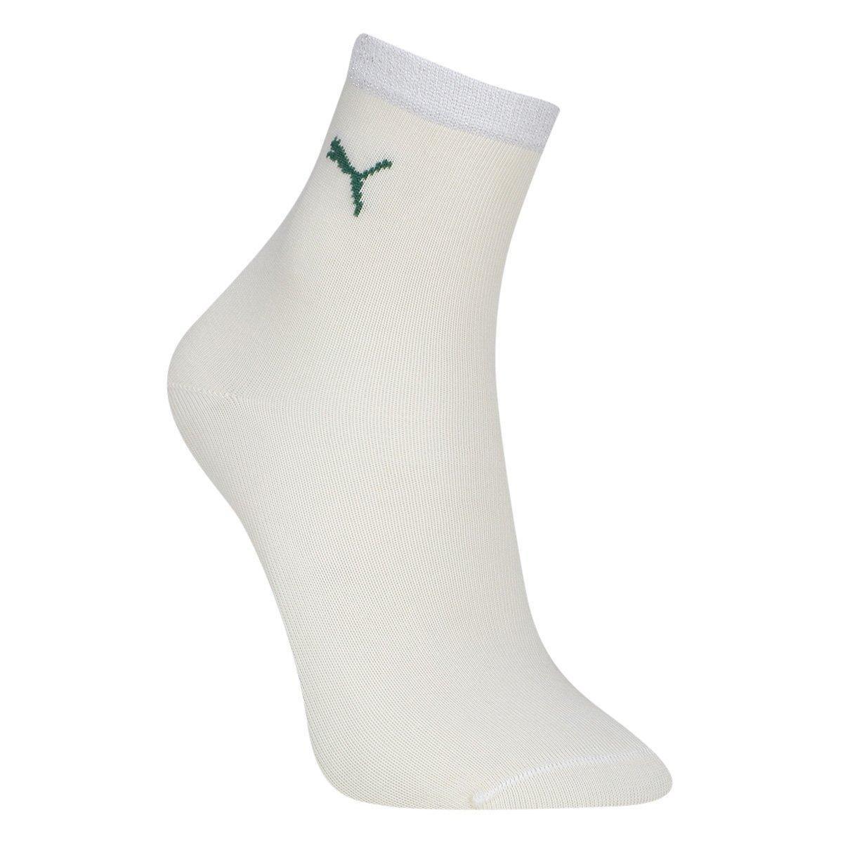 Kit Meia Puma Cano Médio Esportiva 2 Pares Feminino - 3