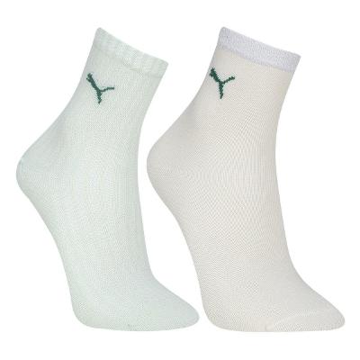 Kit Meia Puma Cano Médio Esportiva 2 Pares Feminino