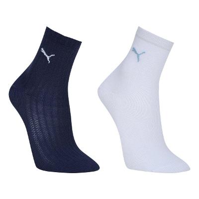 Kit Meia Puma Cano Médio Esportiva 2 Pares Feminino