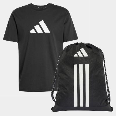 Kit Camiseta Adidas Future Icon + Mochila Adidas Treino Masculino