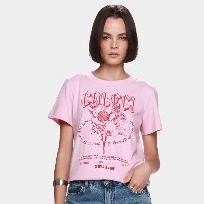 Camiseta Colcci Floral Feminina