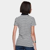 Camisa Polo Slim Herigate Pique Listrada Feminina - 2
