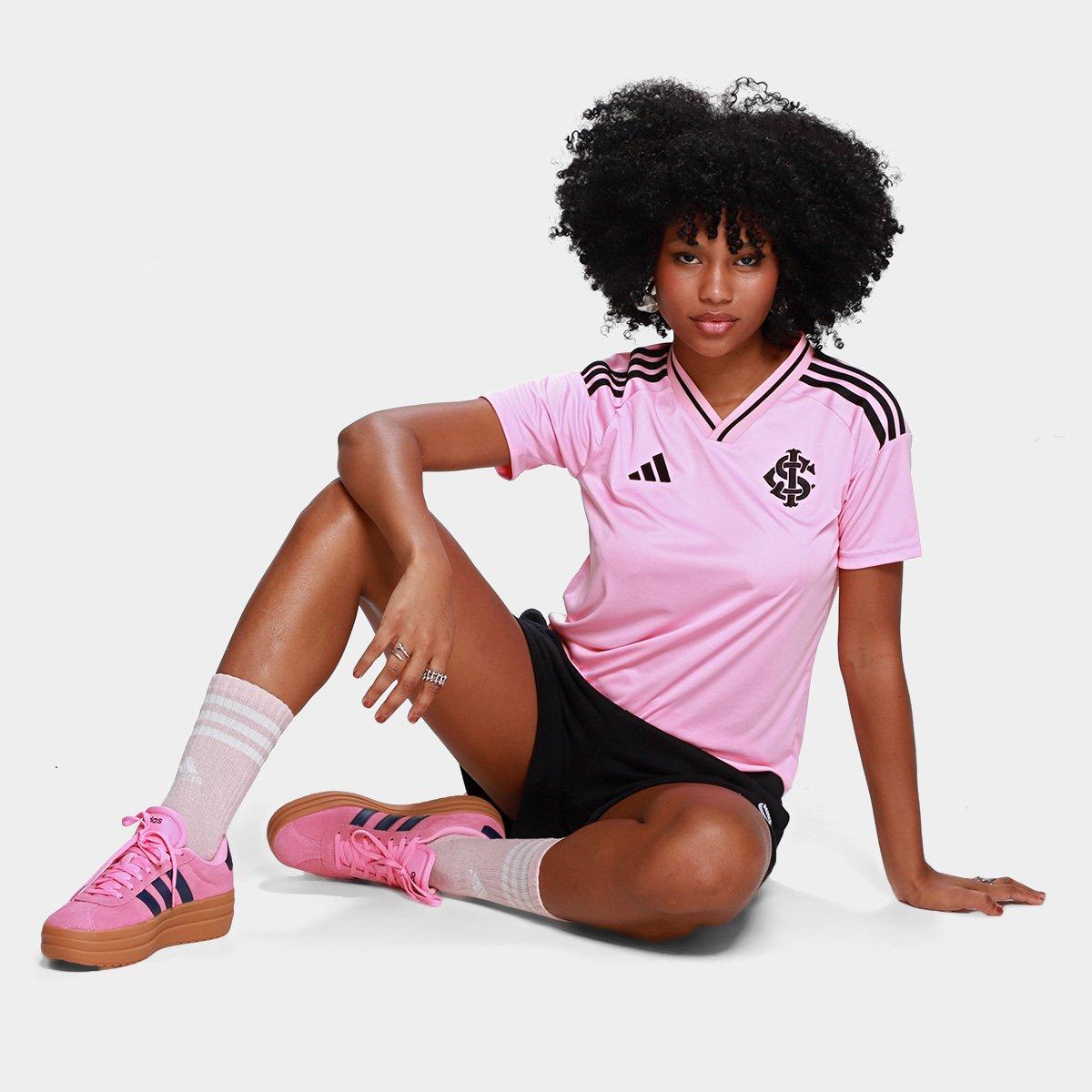 Camisa Internacional Outubro Rosa 25/26 s/n Torcedor Adidas Feminina - 6