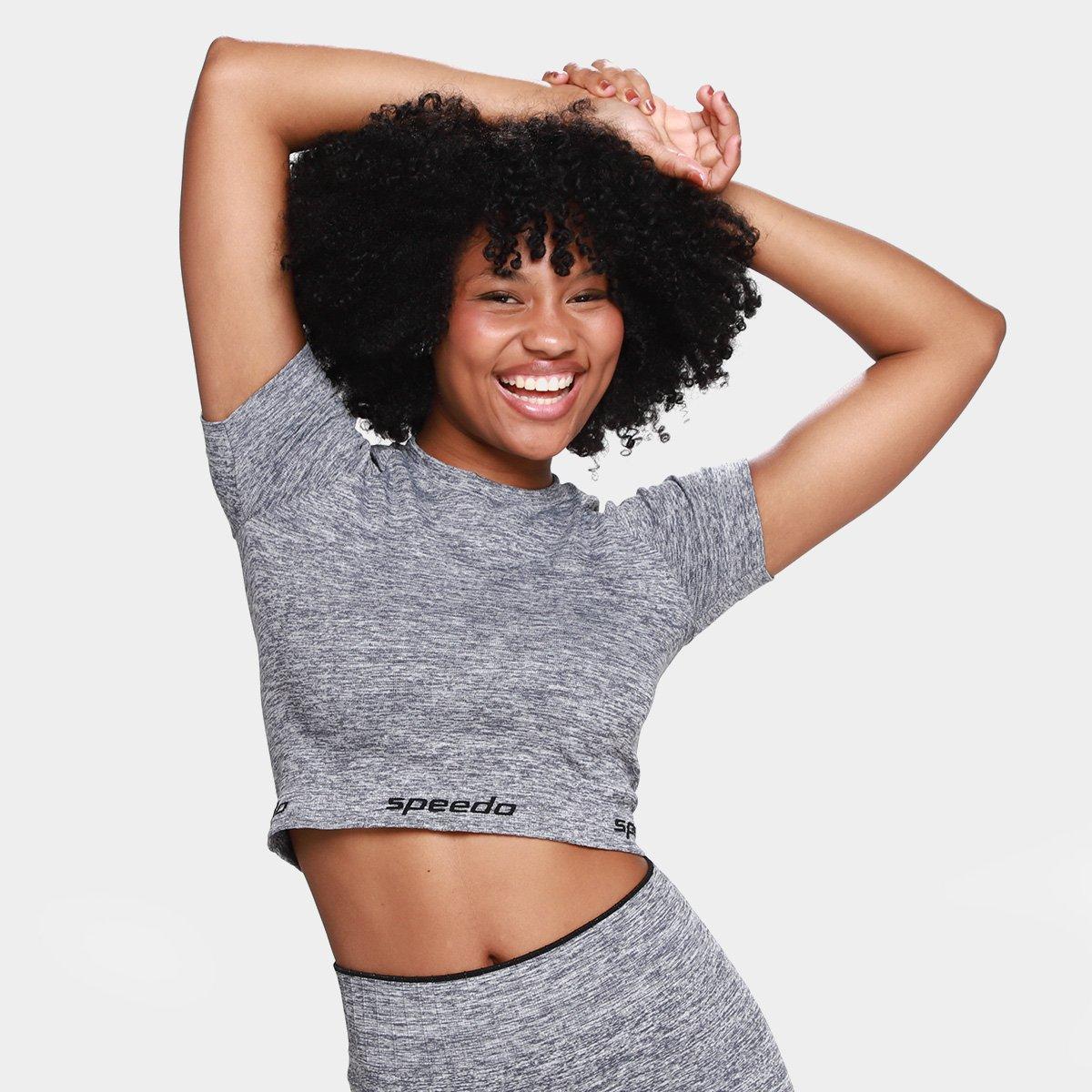 Camiseta Cropped Speedo Esportiva Feminina - 1