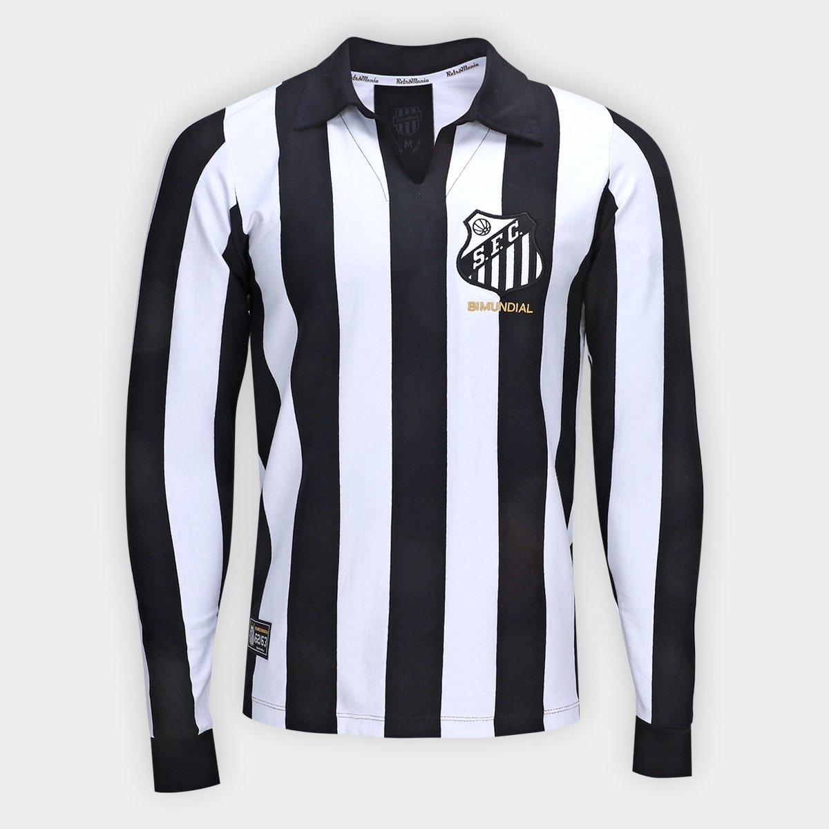 Camisa Santos 1963 Bi Mundial Manga Longa Masculina - 1