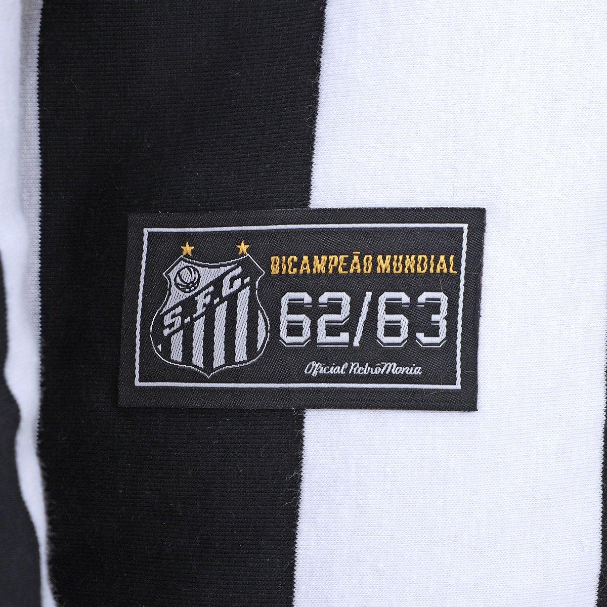 Camisa Santos 1963 Bi Mundial Manga Longa Masculina - 4