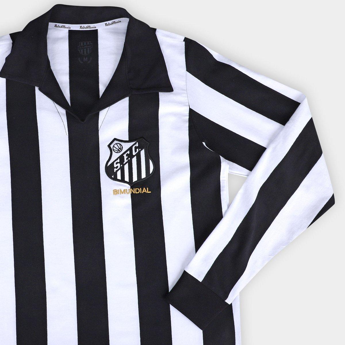 Camisa Santos 1963 Bi Mundial Manga Longa Masculina - 5