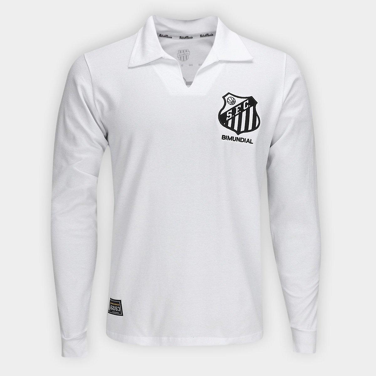 Camisa Santos 1963 Bi Mundial Manga Longa Masculina - 1