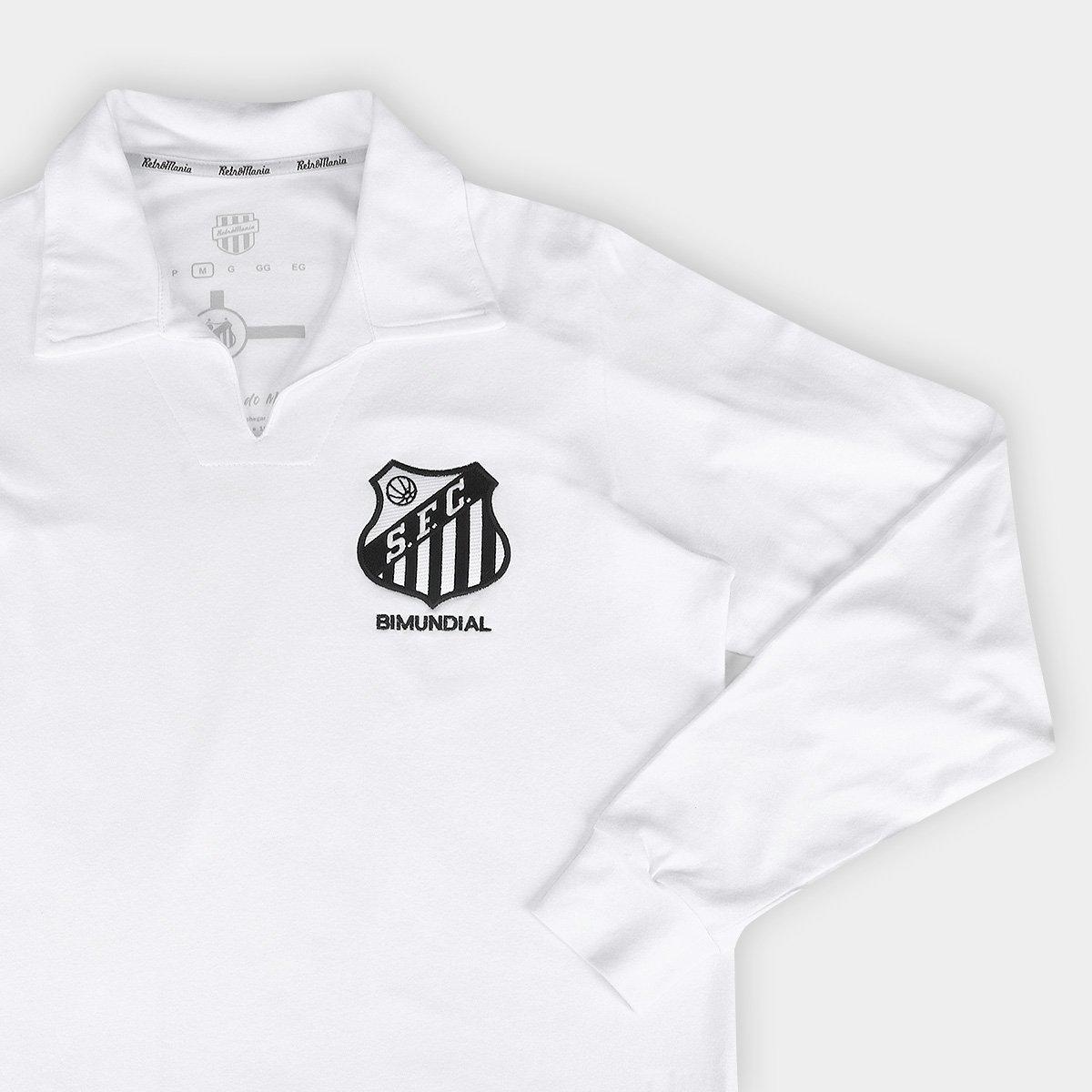 Camisa Santos 1963 Bi Mundial Manga Longa Masculina - 6
