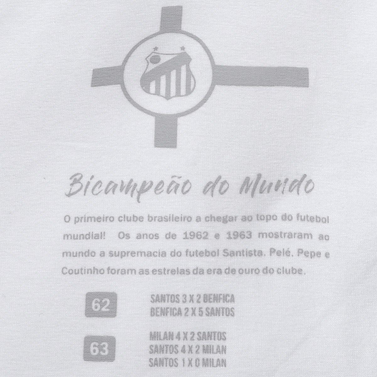 Camisa Santos 1963 Bi Mundial Manga Longa Masculina - 5