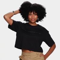 Camiseta Cropped Calvin Klein Embossed Feminina - 1