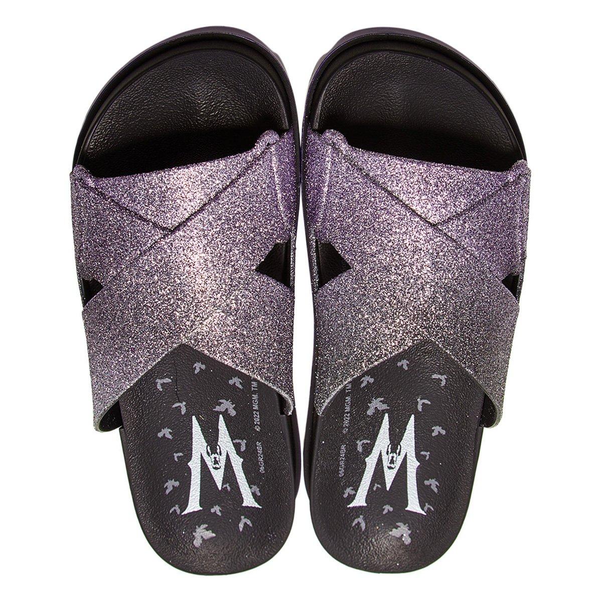 Chinelo Infantil Grendene Kids Wandinha Dark Shine Menina - 1