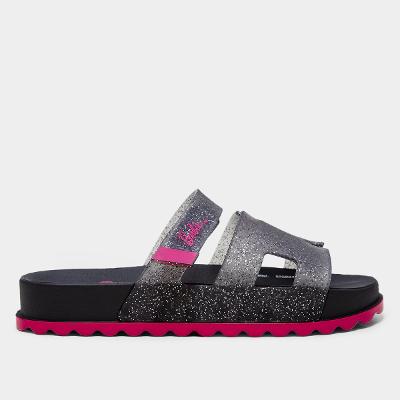 Sandália Slide Infantil Grendene Barbie Glam Menina
