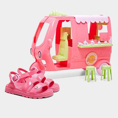 Sandália Infantil Grendene Barbie Com Sorveteria Menina