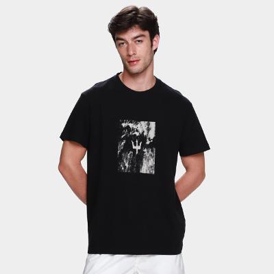 Camiseta Osklen Vintage Tridente Areia Masculina