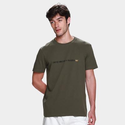 Camiseta Slim Osklen Vintage United Kingdom Masculina