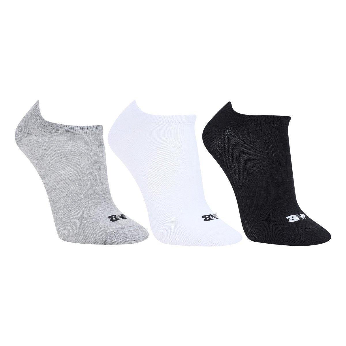 Kit Meia New Balance Invisível Logo c/ 3 Pares - 1