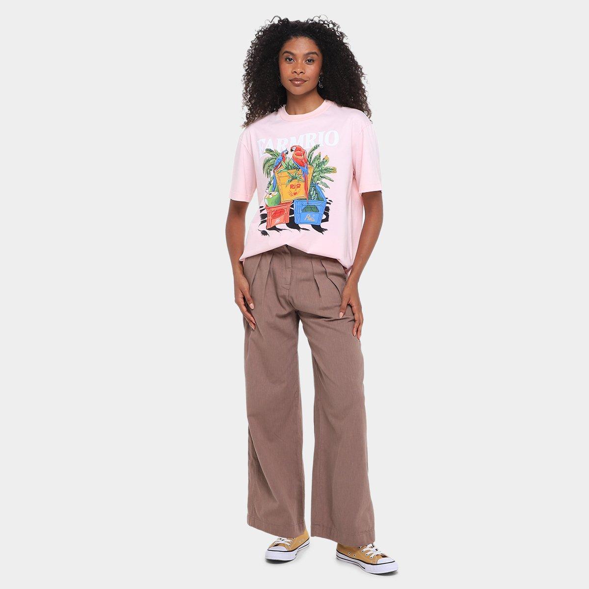 Camiseta Farm Media Engradados Farm Rio Feminina - 4