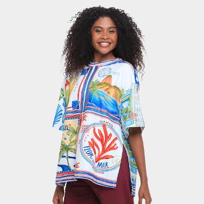 Camiseta Farm Selo Praiano Feminina