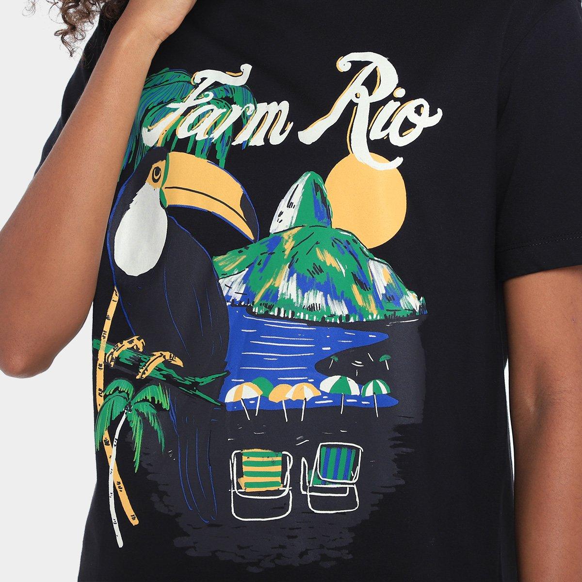 Camiseta Farm Media Tucano Praia Feminina - 3