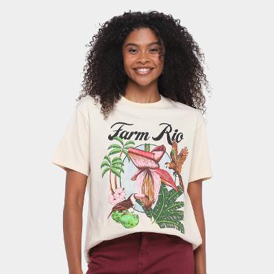 Camiseta Farm Media Mangara Farm Rio Feminina