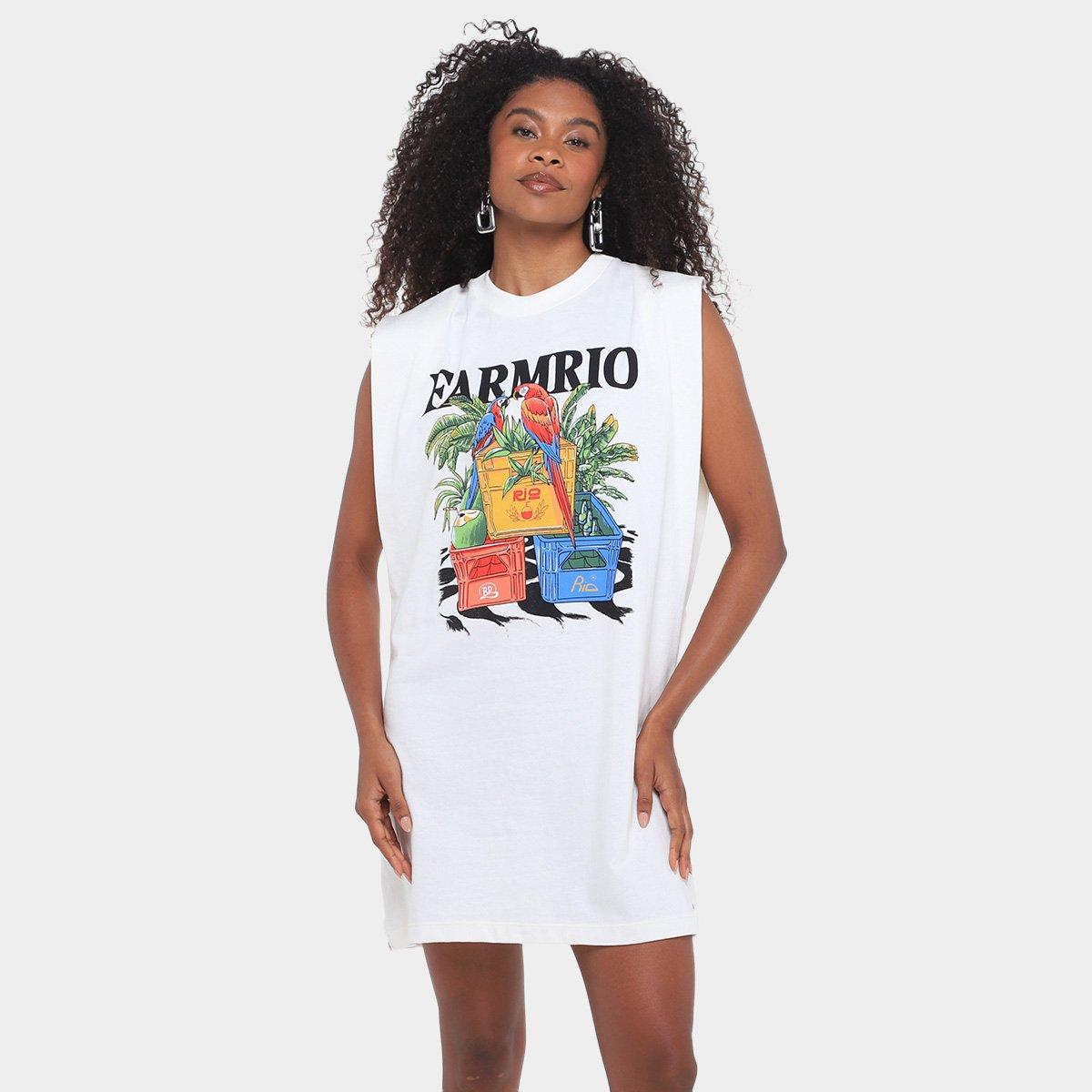 Vestido Farm Curto Engradados Farm Rio - 1