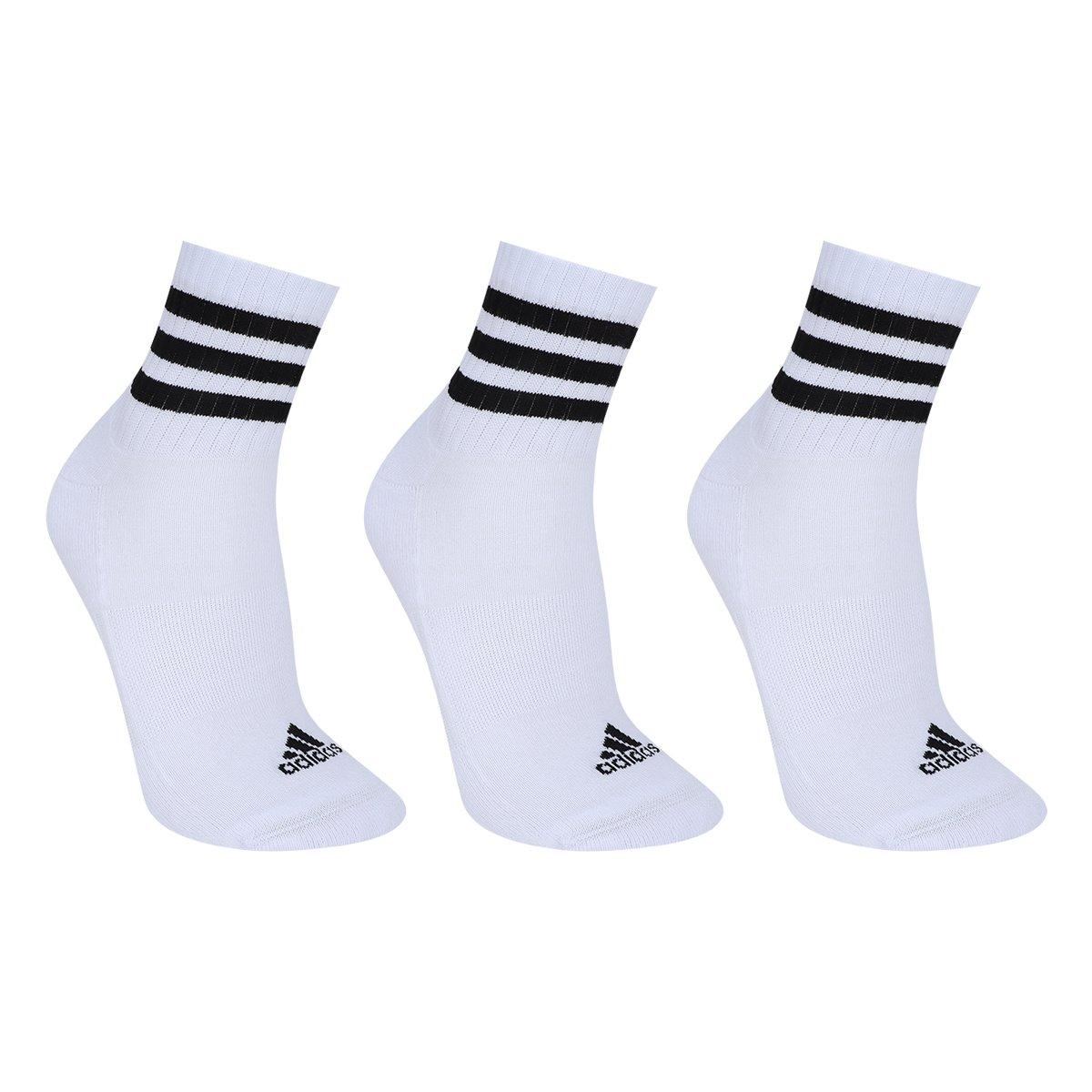Kit Meia Adidas Cano Médio C/3 Pares - 1