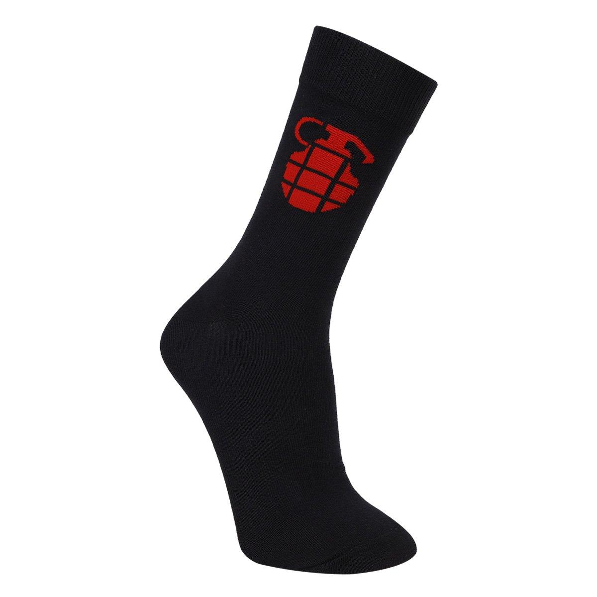 Kit Meia NerdStore - Ozob - Jovem Nerd - Cano longo - 3 pares - 4